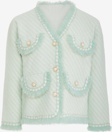 YASANNA Knit Cardigan in Green: front