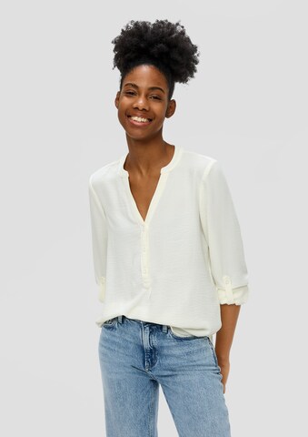 QS Blouse in Beige: voorkant