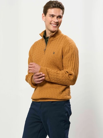 U.S. POLO ASSN. Sweter ' UMRomeo ' w kolorze brązowy