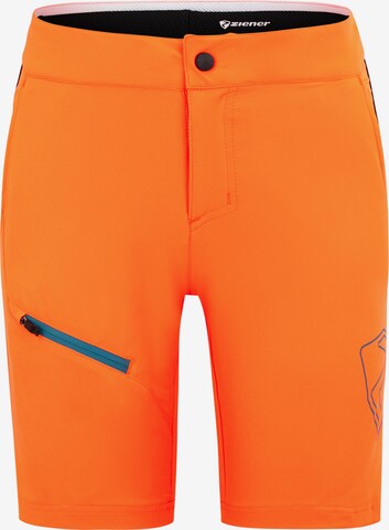 ZIENER Workout Pants 'NATSU X-Function' in Orange: front
