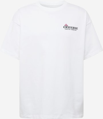 T-Shirt 'MUSHROOM COTTAGE' CONVERSE en blanc : devant