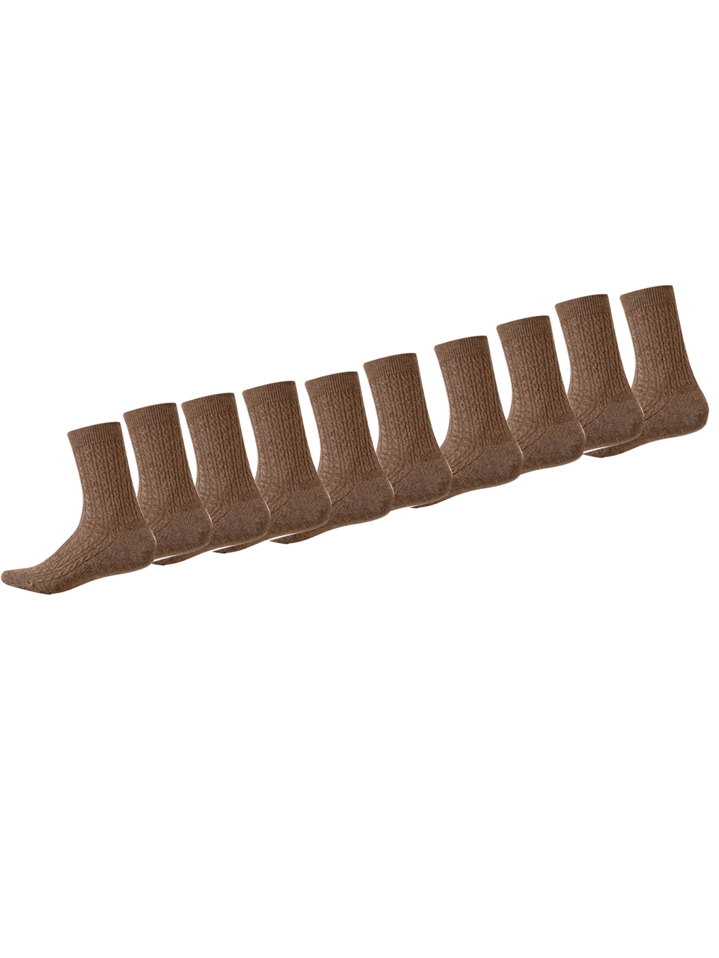 Millo Socks 'Cosy Twist 10' in Brown: front