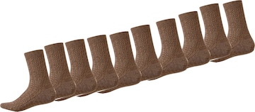 Millo Socks 'Cosy Twist 10' in Brown: front