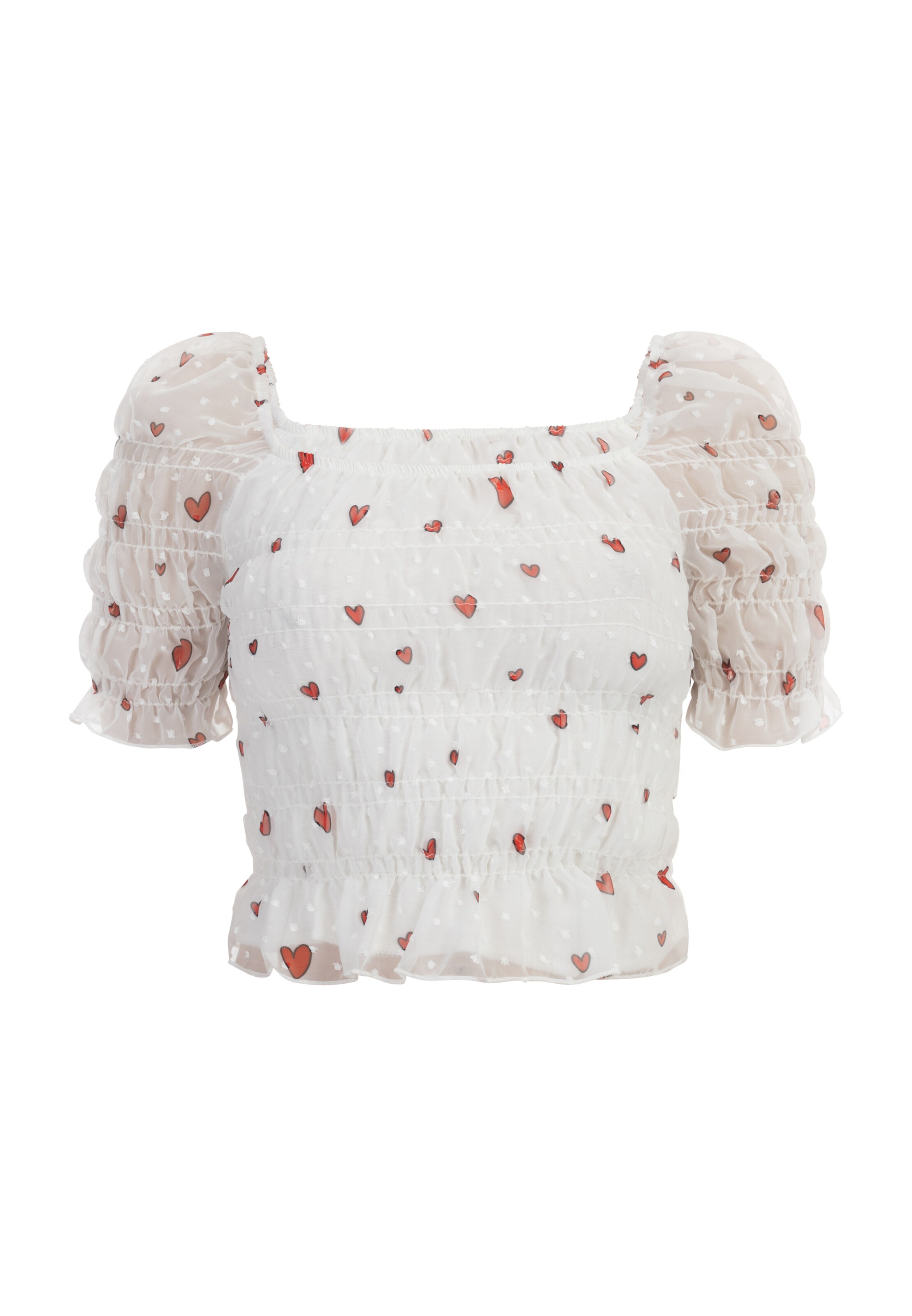 MYMO Блуза в бяло: отпред