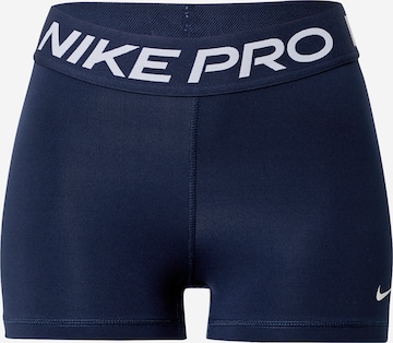 NIKE Skinny Sportsbukse 'Pro' i blå: forside