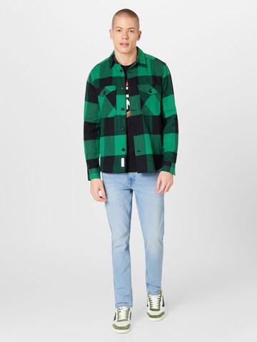 Only & Sons Regular fit Button Up Shirt 'Milo' in Green