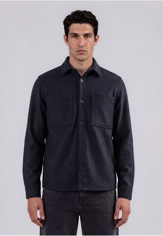 Coupe regular Chemise !Solid en bleu : devant