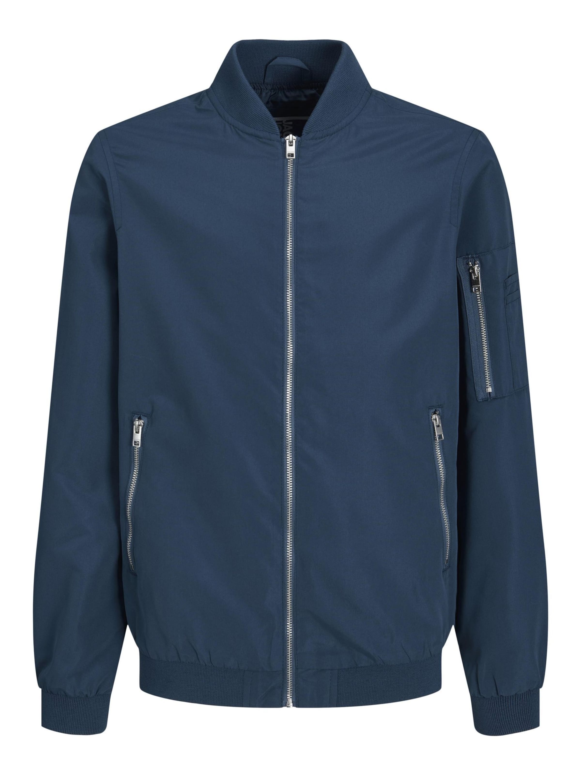 Jack & Jones Junior Φθινοπωρινό και ανοιξιάτικο μπουφάν 'JJERush' σε μπλε: μπροστά