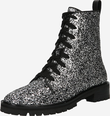 Bottines à lacets 'JEMMA' Kate Spade en argent : devant