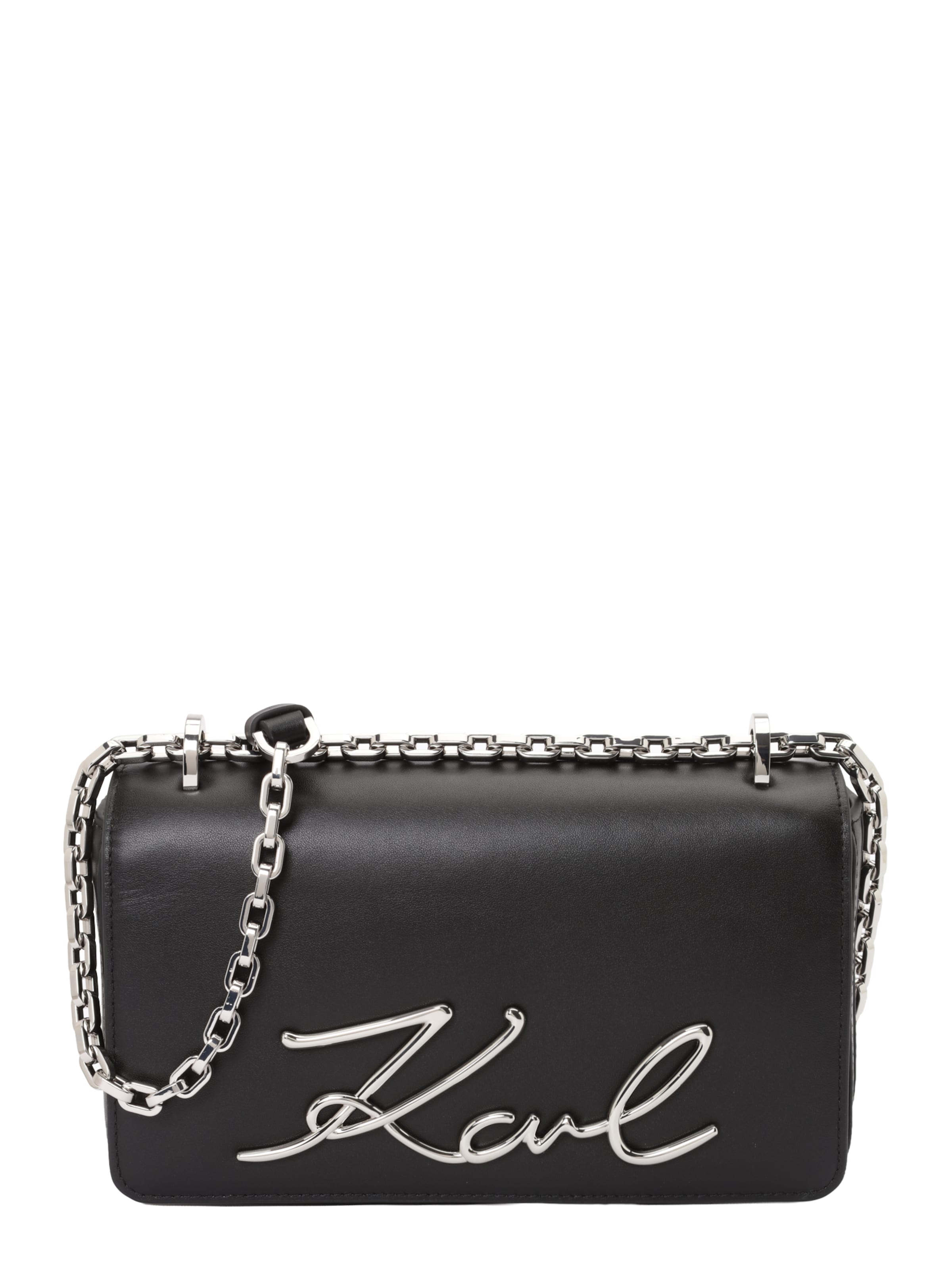 Karl Lagerfeld - Bolso de hombro en negro: frente