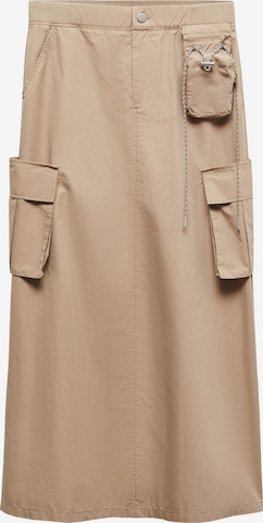MANGO Skirt 'Tapioca' in Brown: front