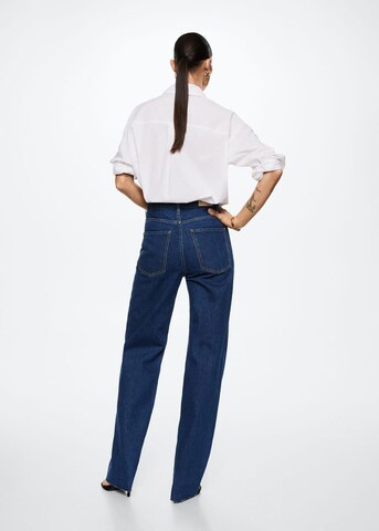 MANGO Wide Leg Jeans 'Nora' in Blau