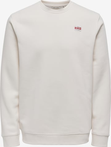 Only & Sons Sweatshirt 'ONSDawson' in Weiß: Vorderseite