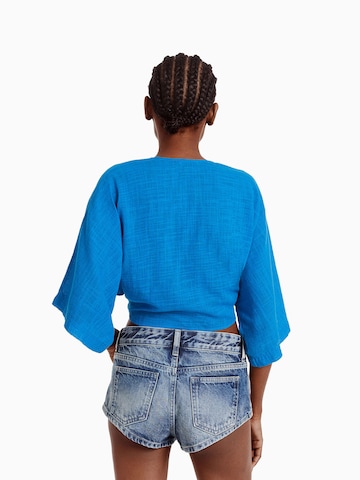 Bershka Blouse in Blauw