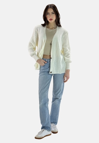 Elara Gebreid vest in Wit