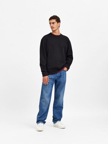 SELECTED HOMMESweater majica 'Holger' - crna boja