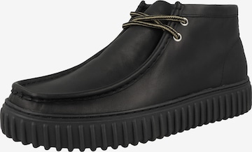 juoda CLARKS Batai su raišteliais 'Torhill Hi': priekis