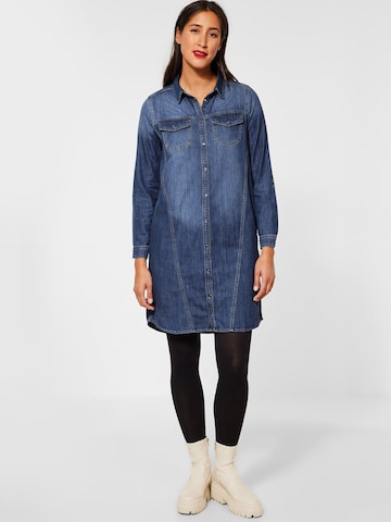 Robe-chemise STREET ONE en bleu : devant