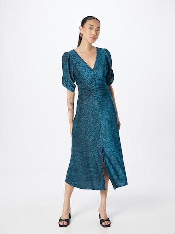 Robe de cocktail Moves en bleu : devant