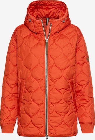 CAMEL ACTIVE Wasserabweisende Oversized-Jacke mit 2-Wege Reißverschluss in Orange: Vorderseite