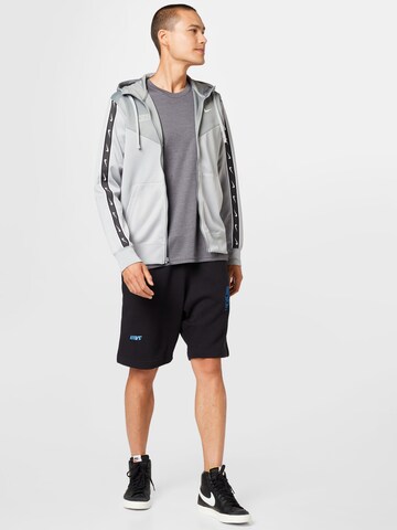 Nike Sportswear Zip-Up Hoodie 'Repeat' in Grey
