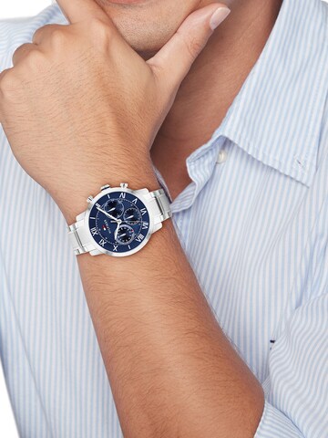 TOMMY HILFIGER Аналоговые часы 'OXFORD' в Серебристый