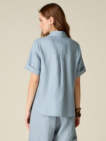 oltre Blouse in Blauw