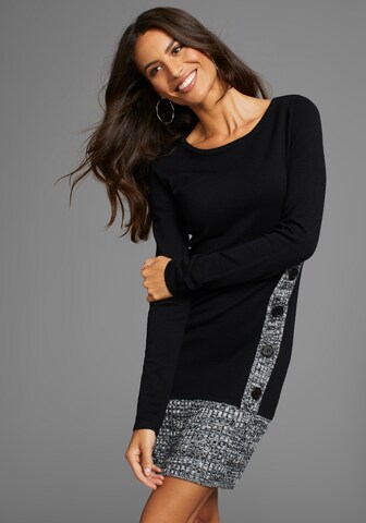 LAURA SCOTT Strickkleid in Schwarz