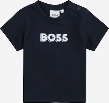 T-Shirt BOSS Kidswear en bleu : devant