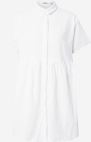 Missguided Рокля тип риза в бяло: отпред