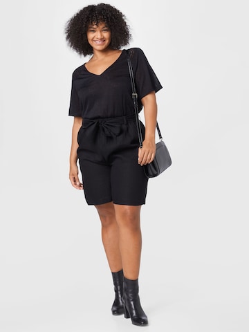 Selected Femme Curve Normální Kalhoty se sklady v pase 'Gulia' – černá