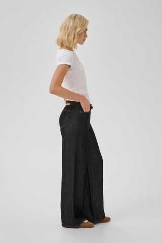 Wide Leg Jean 'Tasma ' My Essential Wardrobe en noir