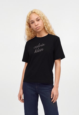 Calvin Klein Jeans Тениска в черно: отпред