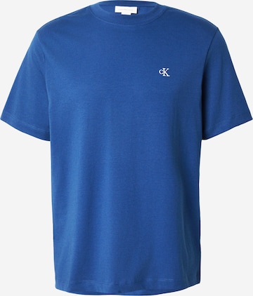 Tricou de la Calvin Klein Jeans pe albastru: față