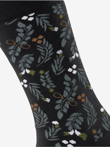 BURLINGTON Socken 'Bloomingday' in Schwarz: Vorderseite