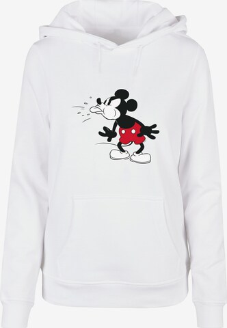 ABSOLUTE CULT Sweatshirt 'Mickey Mouse - Tongue' in Weiß: predná strana