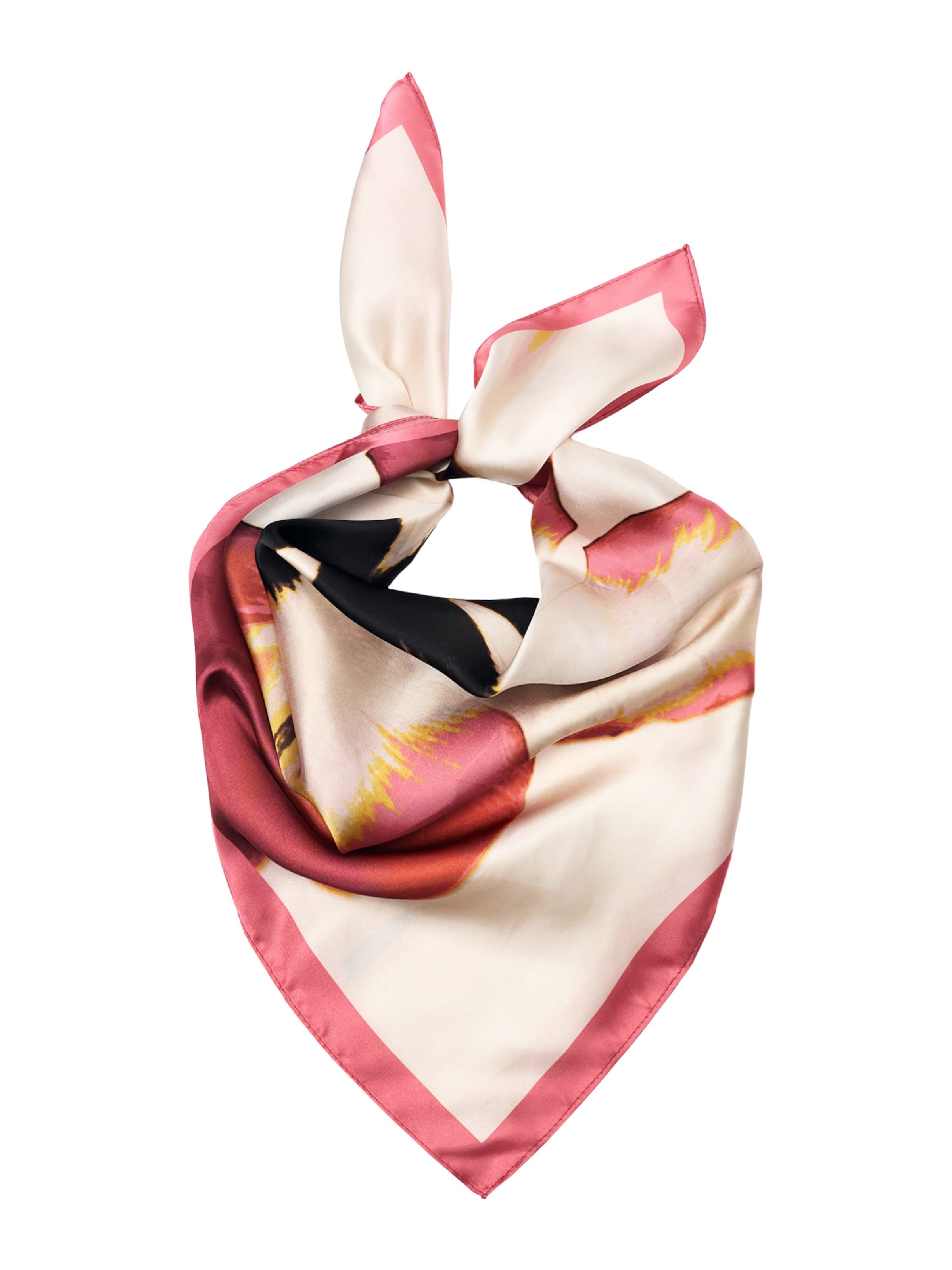 Pull&Bear Tørklæde i lysebrun / gul / pink / sort, Produktvisning