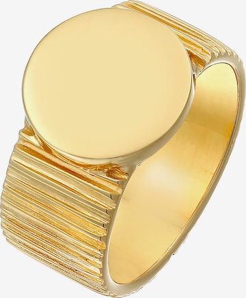 ELLI PREMIUM Ring Siegelring in Gold: Vorderseite