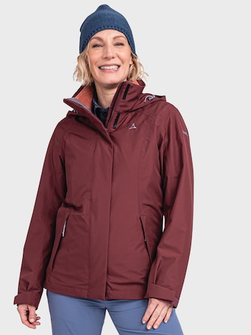 Veste outdoor Schöffel en rouge : devant