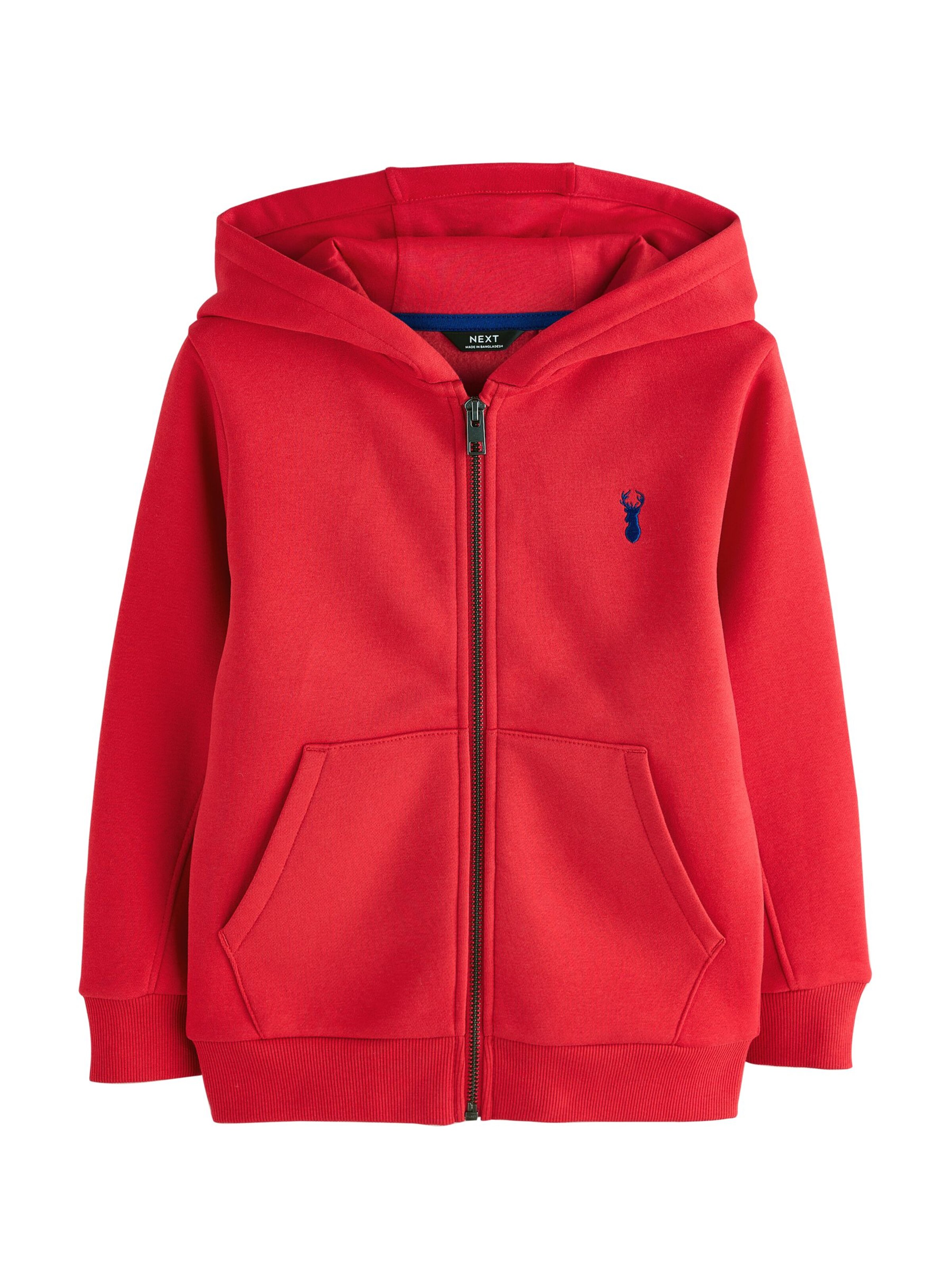 Next - Sudadera con cremallera en rojo: frente