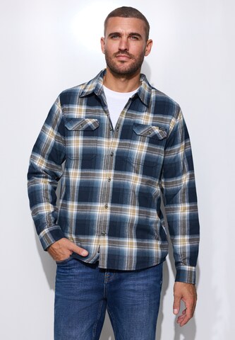 Street One MEN Regular Fit Hemd in Blau: Vorderseite