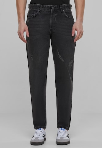 2Y Premium Loosefit Jeans in Zwart: voorkant
