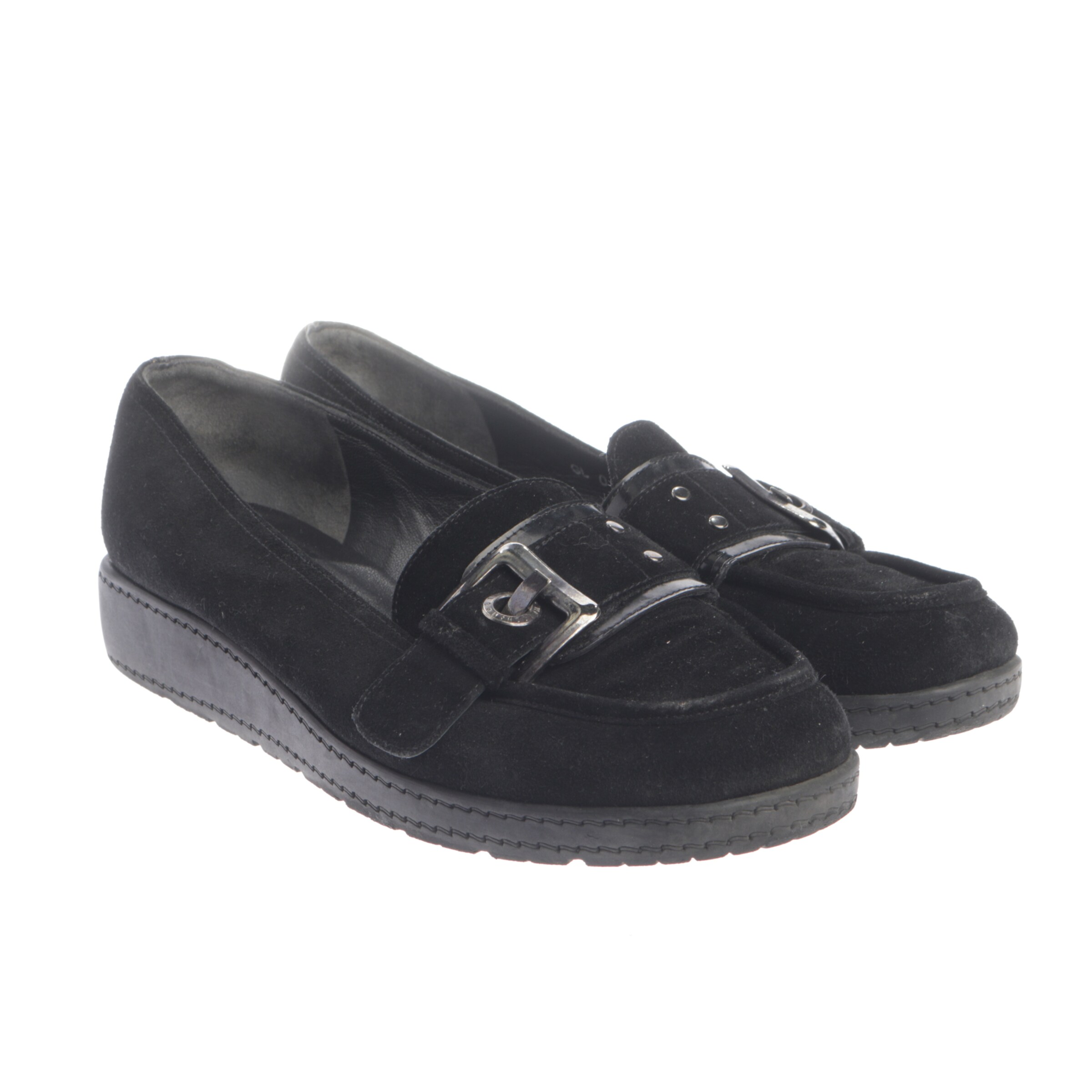 Stuart Weitzman Flats & Loafers in 38 in Black: front