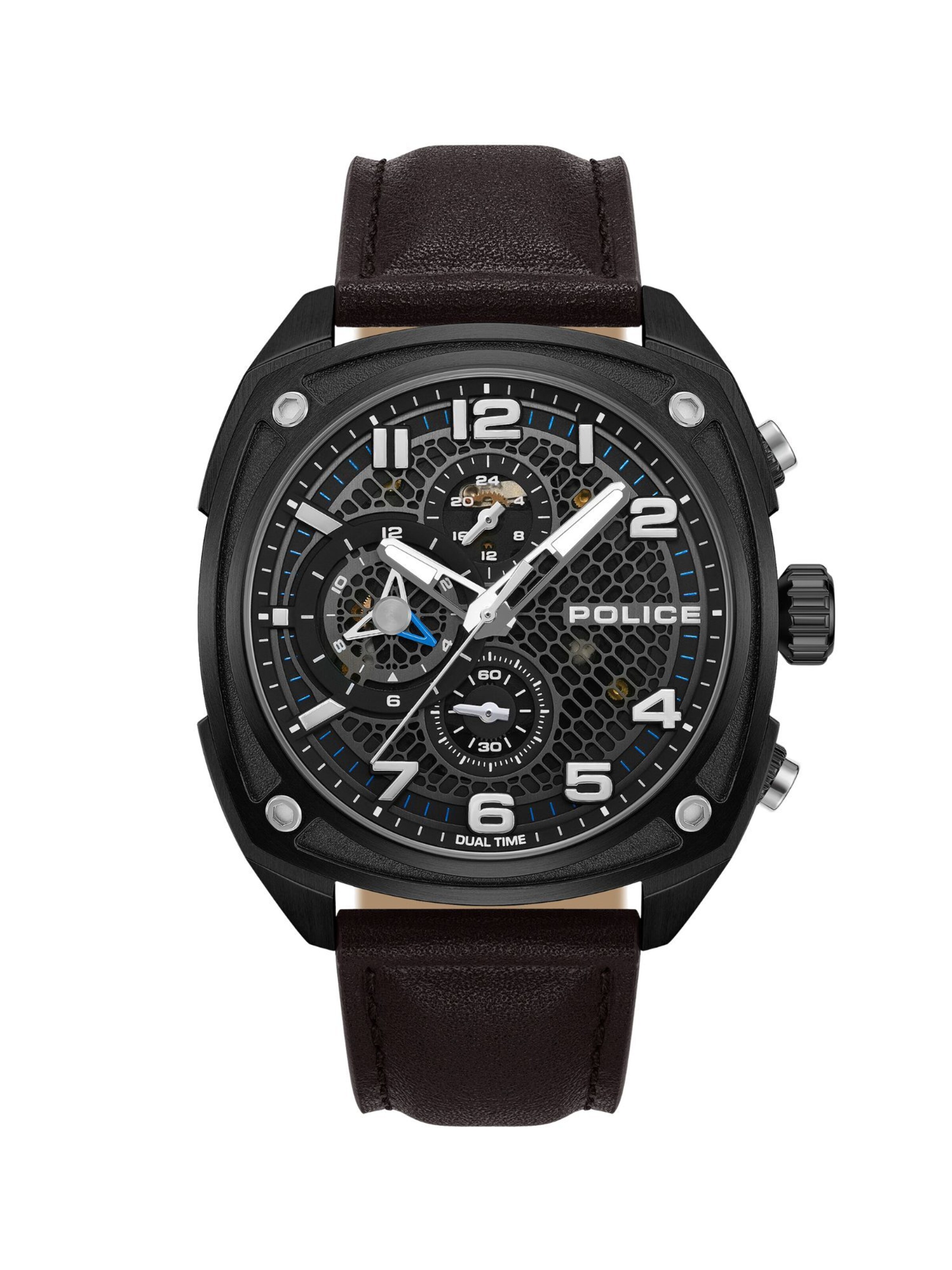 POLICE Quarzuhr ' Portland ' in Schwarz: Vorderseite