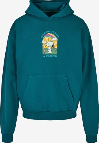 Merchcode Sweatshirt ' Peanuts - It's good to have a friend ' in Blue: front