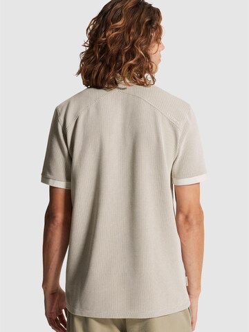 CAST IRON Paita 'Polo shirt with two-tone waffle texture' värissä beige