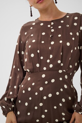 CULTURE Kleid 'Dotty ' in Braun