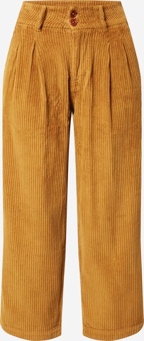 Brava Fabrics Pleat-Front Pants in Beige: front