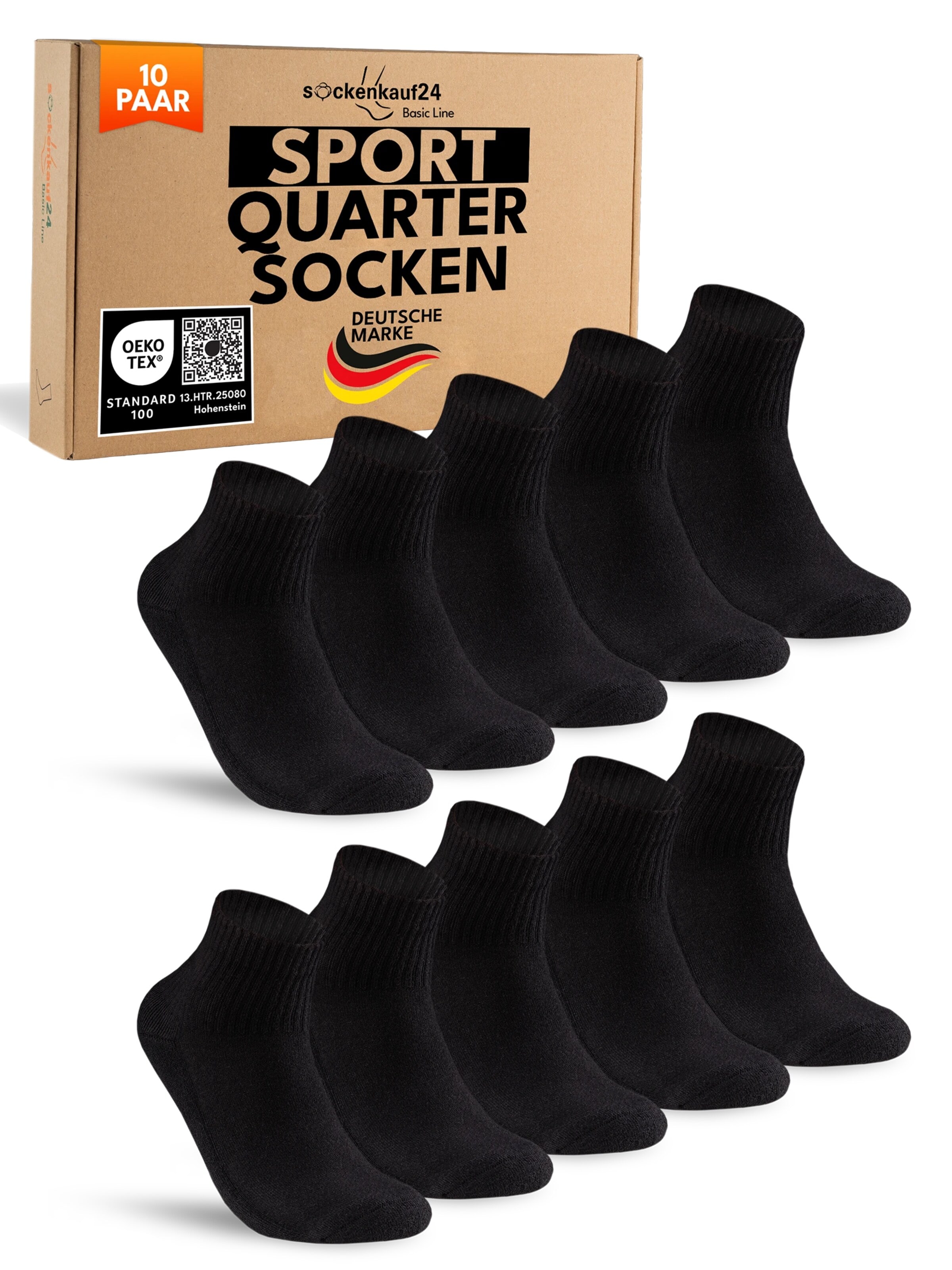 sockenkauf24 Athletic Socks in Black: front