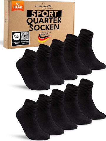 sockenkauf24 Athletic Socks in Black: front